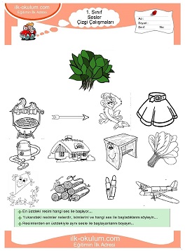 Çocuklar İçin I Sesi Çalışma Sayfaları 
